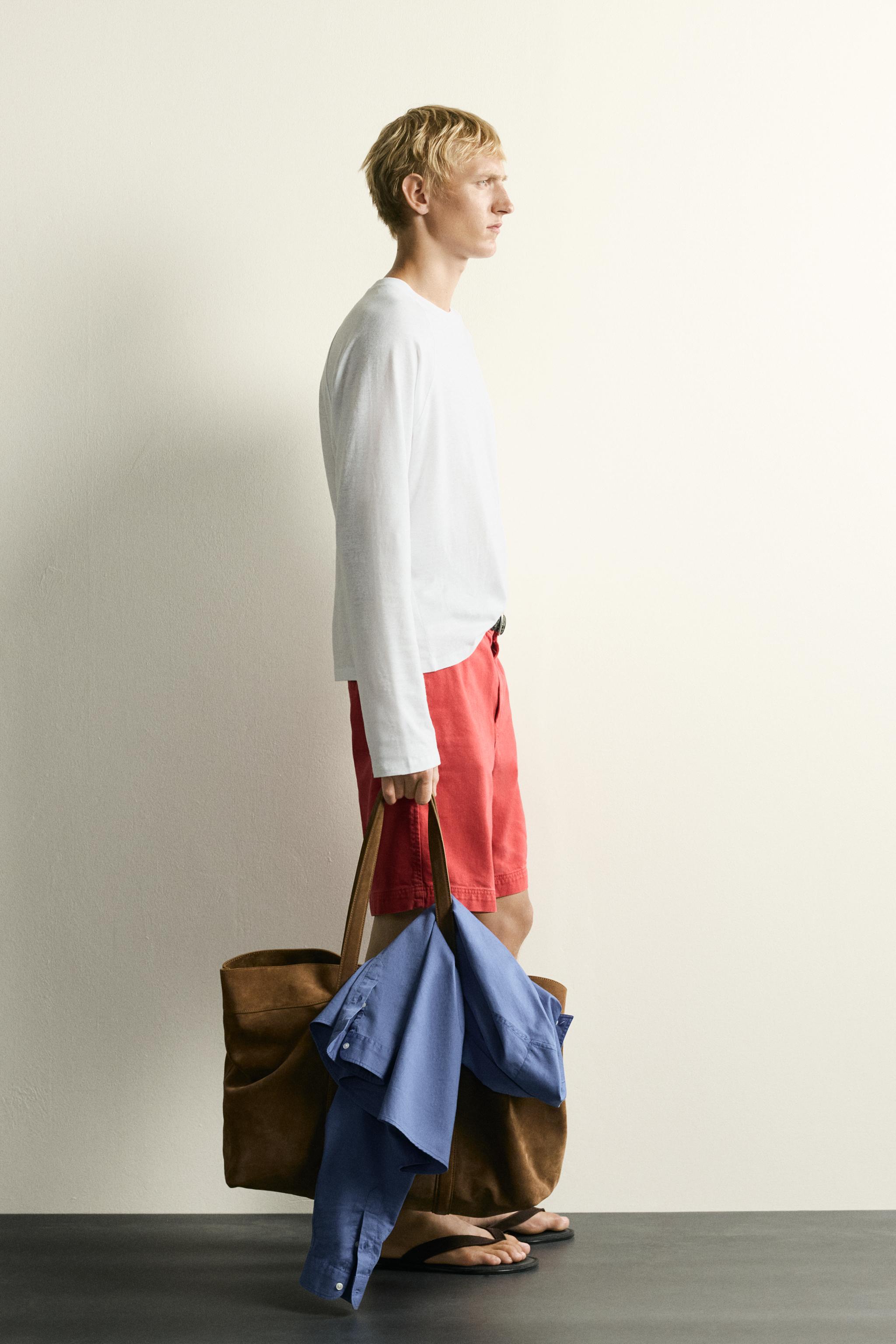 T-SHIRT COLOR BLOCK EN COTON ET LIN
